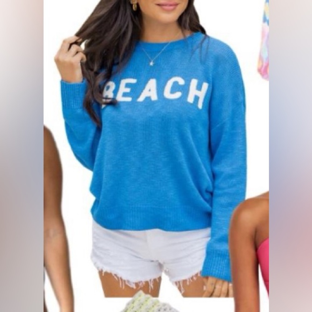 Pink Lily Beach sweater
